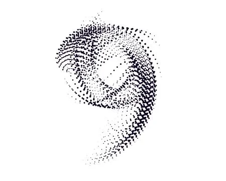 CMYK circle effect logo swirl halftone background, wave effect dot logo symbol Ilustración de archivo
