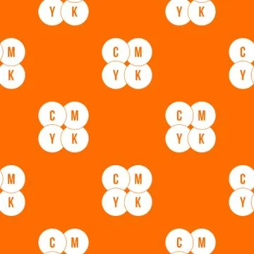 CMYK circles pattern seamless Stock Illustration