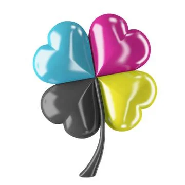 Cmyk clover 스톡 일러스트