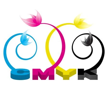 Cmyk colors 库存插图