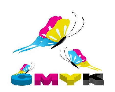 Cmyk colors Stock Illustration