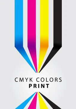 Cmyk colors print Stock Illustration