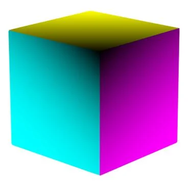 Cmyk cube Stock Illustration