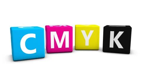 Cmyk Digital Offset Print Concept Stock Illustration