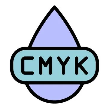 Cmyk drop icon vector flat イラスト素材
