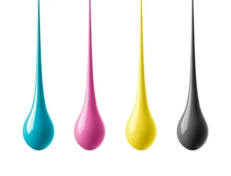 Cmyk drops Stock Illustration