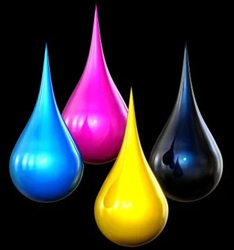 Cmyk drops Stock Illustration