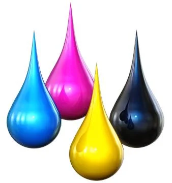 Cmyk drops 스톡 일러스트