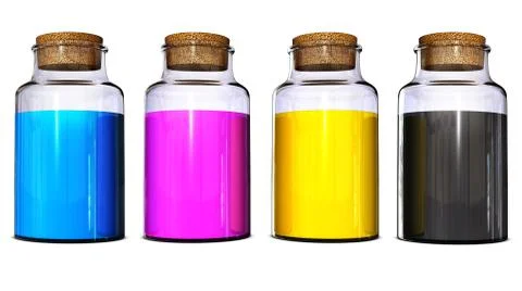 Cmyk glasses Stock Illustration