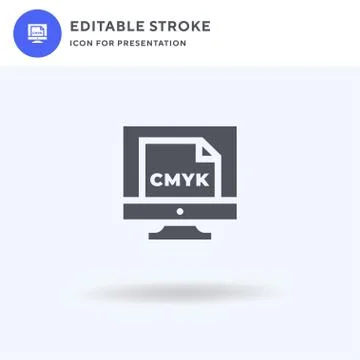 Cmyk icon vector, filled flat sign, solid pictogram isolated on white, logo 스톡 일러스트
