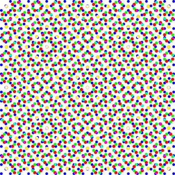 CMYK imprint halftone design. Vector illustration with circle Illustrazione stock