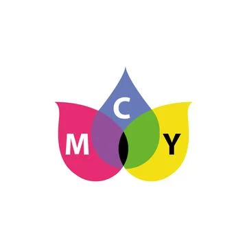 CMYK ink icon set. Vector. Illustrazione stock