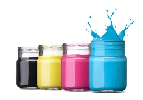 Cmyk ink Stock Photos