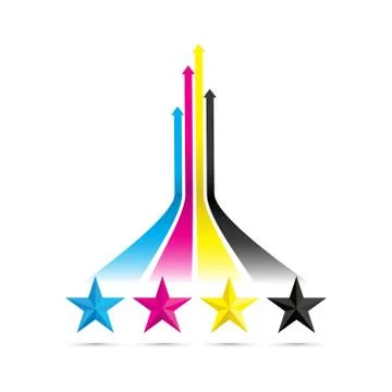 A cmyk line background Illustrazione stock