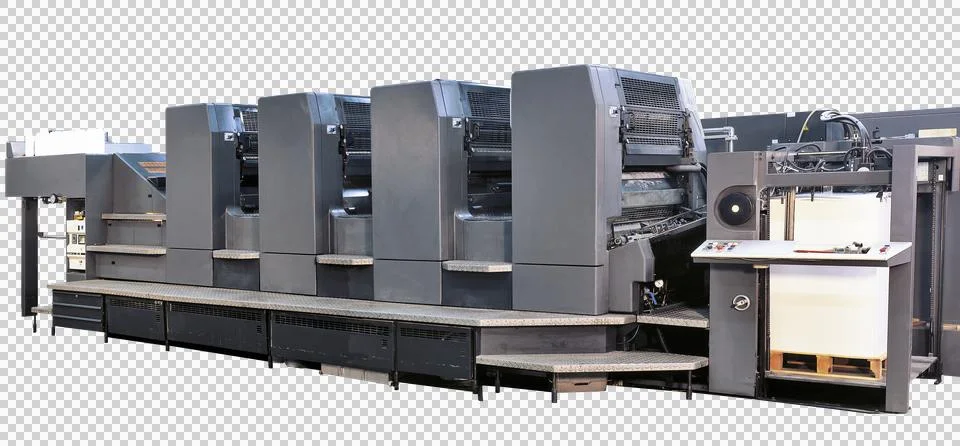 CMYK Offset printer Isolated with clipping path Stock Photos