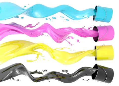 CMYK Paint Stock Illustration