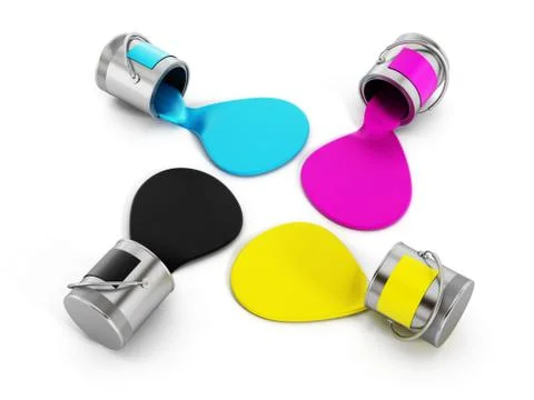 CMYK paints Stock Illustration