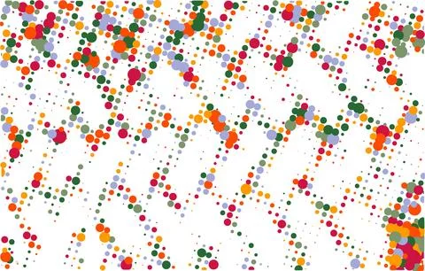 A cmyk pattern of dots on a white background,  abstract dots Stock Illustration