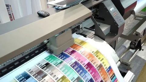 CMYK plotter printing Stock Footage 69739900