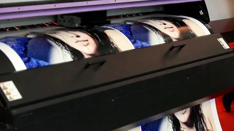 CMYK plotter printing Stock Footage 90855556