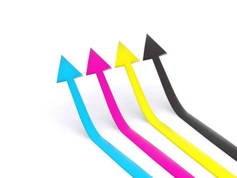 CMYK pointers. 3d CMYK pointers. 3d Copyright: xZoonar.com/sad444@i.uax 20... Foto stock