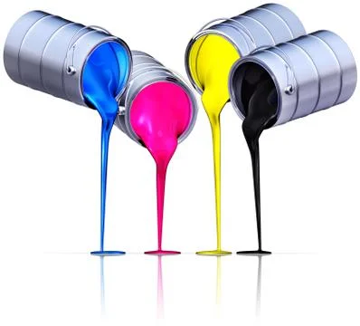 Cmyk pots 스톡 일러스트
