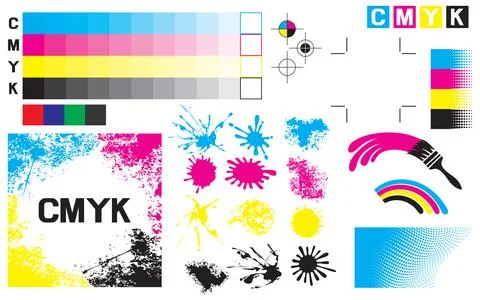 CMYK press marks Stock Illustration