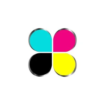 CMYK print logo イラスト素材