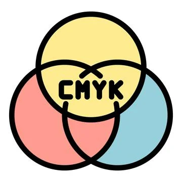 Cmyk printer icon vector flat Illustrazione stock