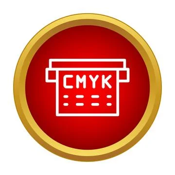 Cmyk printer test sheet printing service icon イラスト素材