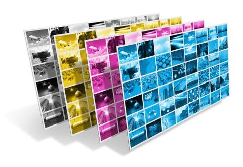 CMYK printing concept イラスト素材