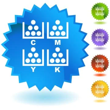 CMYK Printing Icon Stock Illustration