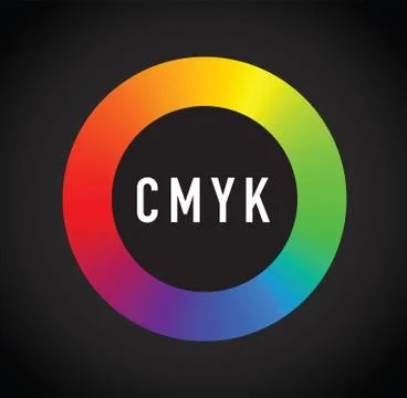 Cmyk round colour selector Stock Illustration