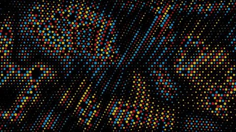 CMYK Scattered Particle Halftone Background, vintage grunge colorful halftone Stock Illustration
