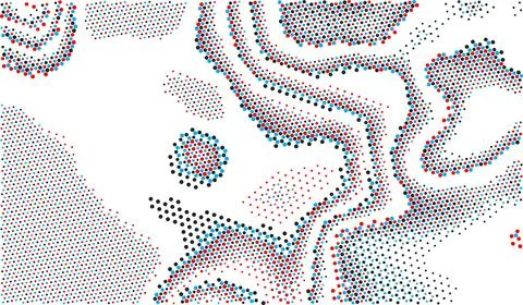 CMYK Scattered Particle Halftone Background, vintage grunge colorful halftone Stock Illustration