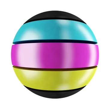 CMYK sphere Stock Illustration