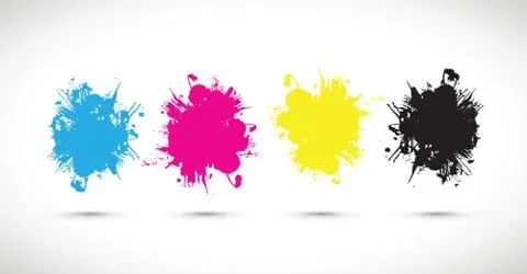Cmyk splash Stock Illustration