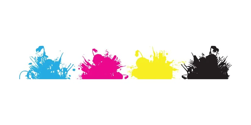 Cmyk splash Stock-Illustration