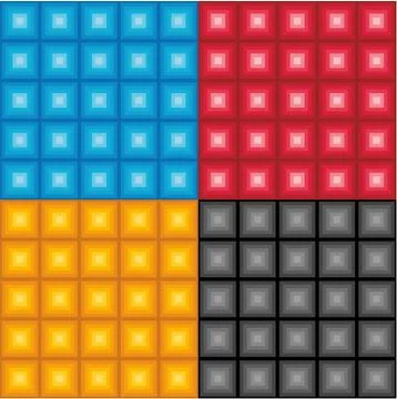 CMYK Square Seamless Vector Pattern or Seamless Vector Background Illustrazione stock