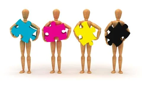 Cmyk team Illustration