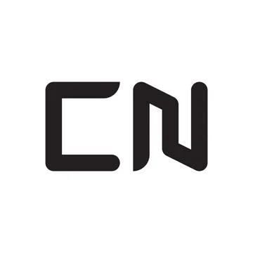 Cn initial letter vector logo icon 스톡 일러스트