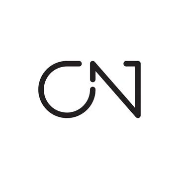 Cn initial letter vector logo Stock Illustration