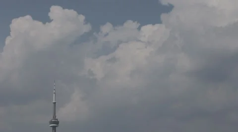 CN Tower and Clouds Stock Footage 29895749