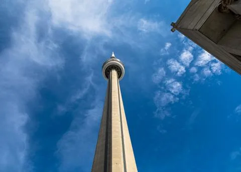 CN tower and clouds Stock Photos