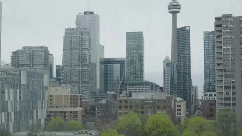 CN Tower and Toronto skyline, Toronto Canada Stock Footage 308332603