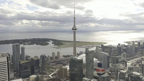 CN Tower Centre Shot Composition Vidéo 100694250