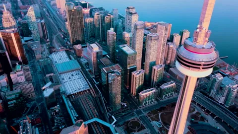 CN Tower close up Stock Footage 151186121