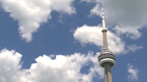 CN Tower Clouds Time Lapse Stock Footage 41674308