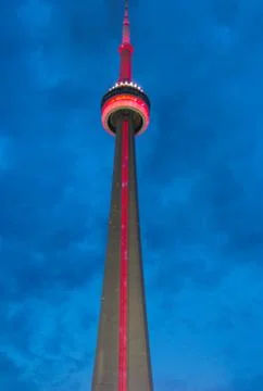 CN Tower at dusk Stock Photos