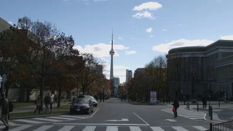 CN Tower from far away Stock Footage 82245935